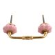 Pink Melon Crackle Ceramic Bridge Handle